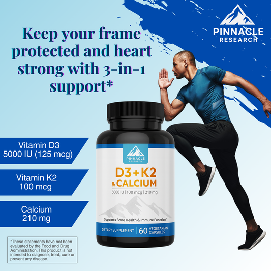 Vitamins D3 + K2 & Calcium