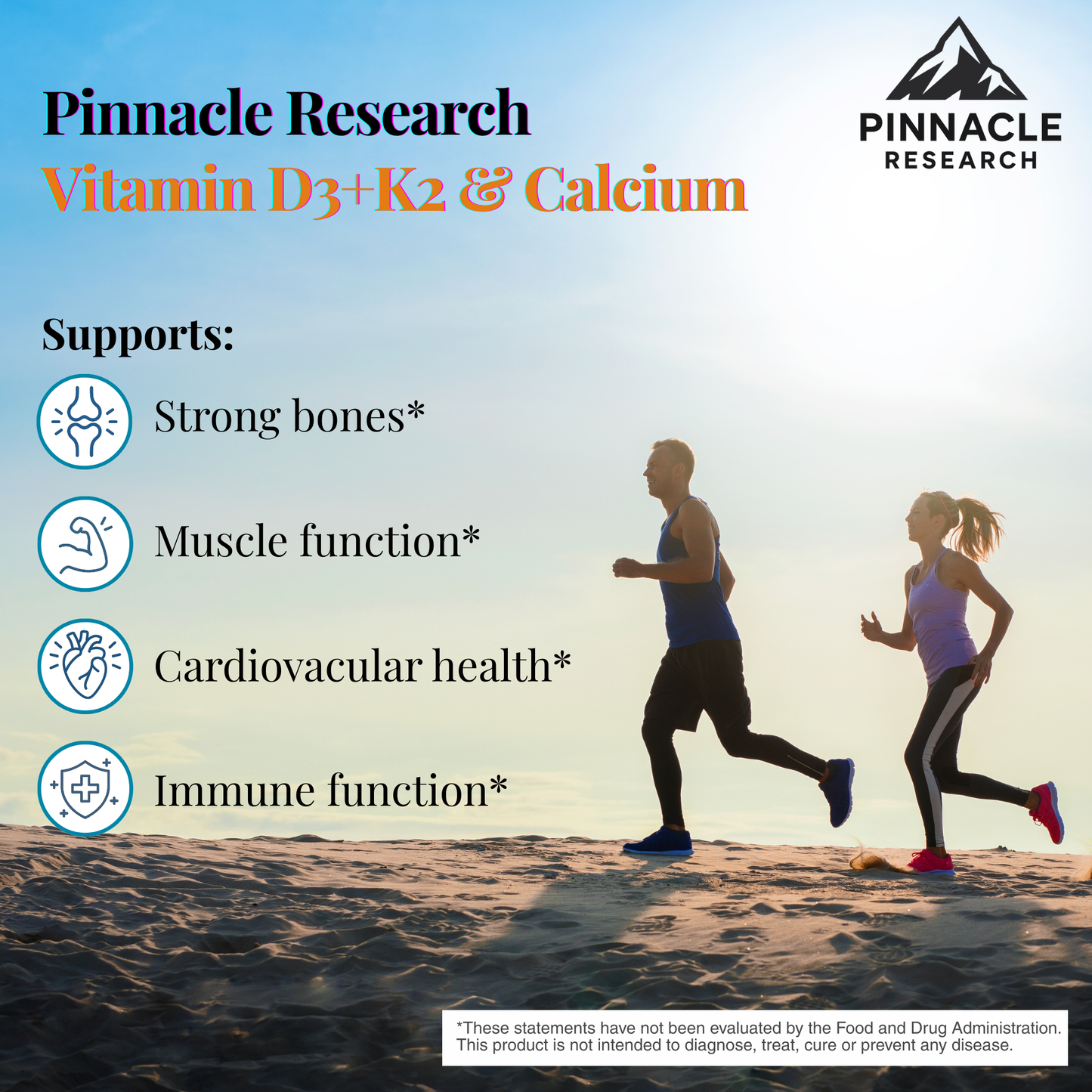Vitamins D3 + K2 & Calcium
